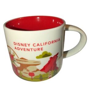 Starbucks Disney California Adventure Mug You Are Here 14oz White Red‎ Excellent